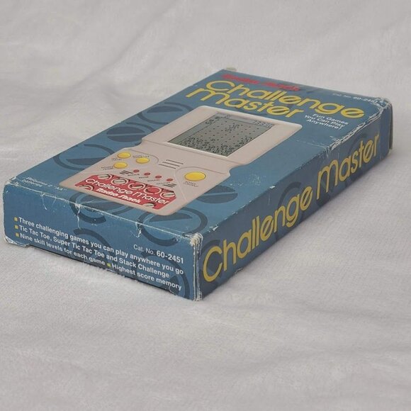 Radio Shack Challenger Master Handheld Electronic Game 3 in one With Box Works - Picture 2 of 12